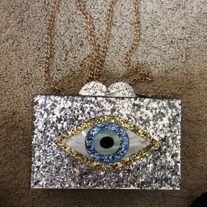 Evil eye crossbody clutch